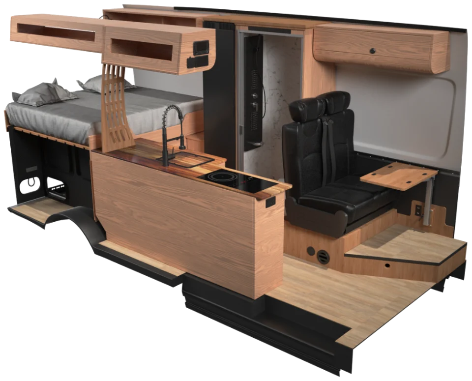 The 170 Stretch layout, interior render