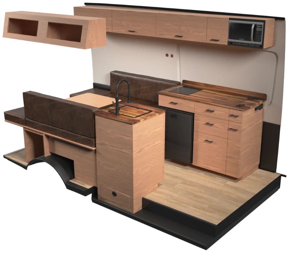 The Social layout, interior render